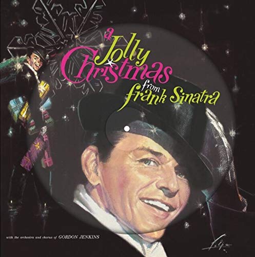 Frank Sinatra album cover, “A Jolly Christmas,” festive and vintage style.