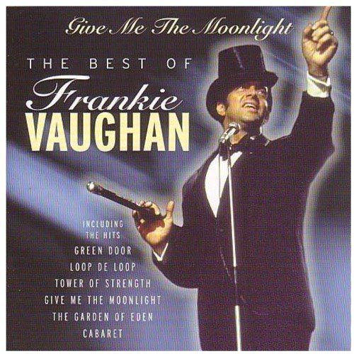 Frankie Vaughan in a top hat and tuxedo holding a cane on CD cover.