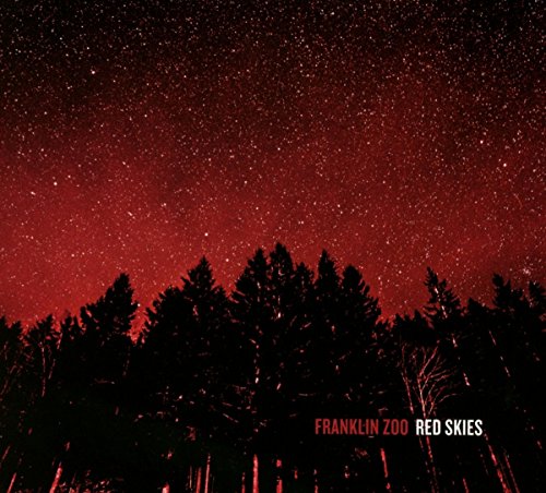 CD cover: dark silhouette of trees under a red, starry sky.