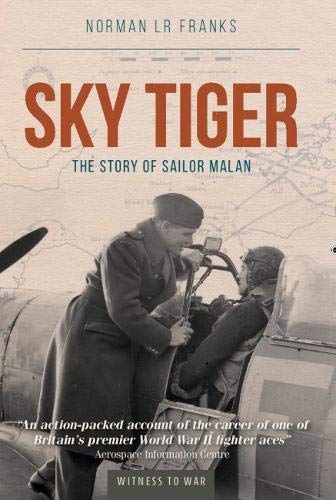 Book cover: "Sky Tiger" featuring a pilot and aircraft engine.