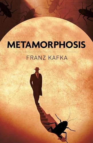 Book cover for "Metamorphosis" by Franz Kafka, featuring a man and insects.