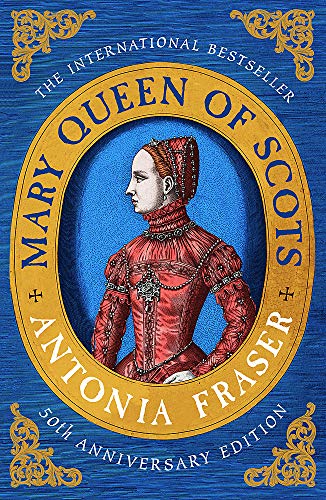 Book cover featuring a portrait of Mary Queen of Scots in red.