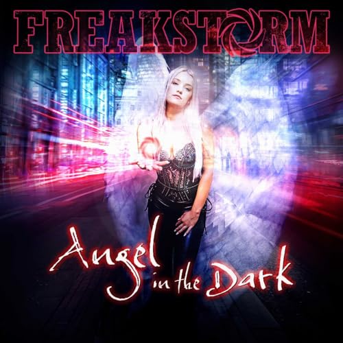 CD cover: woman with glowing wings in a city night scene.