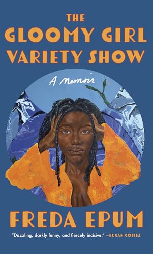 Book cover with portrait of a Black woman against a blue and orange background.