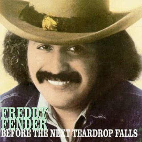 Portrait of Freddy Fender wearing a cowboy hat, with album title text below.