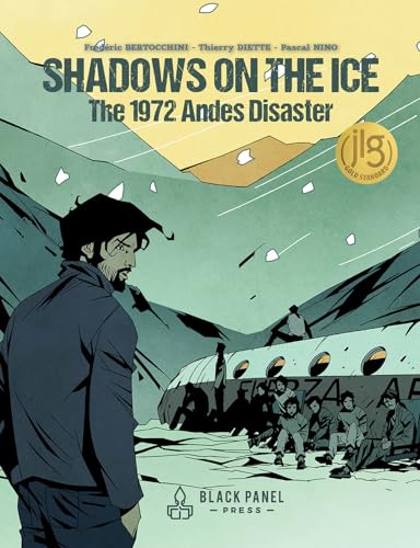 Book cover depicting a man and plane wreckage in snowy mountains.