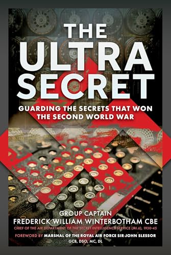 Book cover: "The Ultra Secret" with images of Enigma machines and controls.