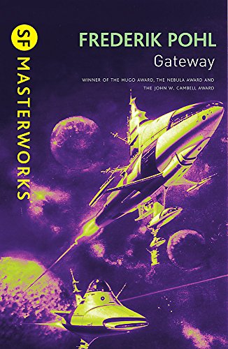 Book cover for Frederik Pohl’s “Gateway” with spaceships and planets.