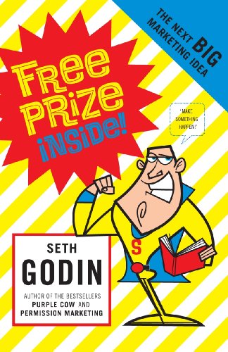 Book cover with cartoon man presenting a book and a starburst.