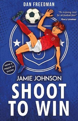Book cover: illustrated boy in soccer gear kicking a ball.