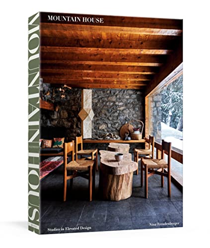 Book cover featuring a rustic mountain home interior with stone fireplace.