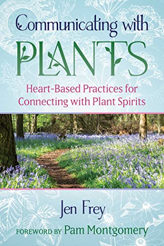 Book cover with title, author, and a forest path through bluebells.