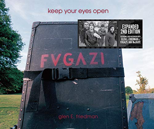 Book cover featuring a weathered trunk with "Fugazi" spray-painted on it.