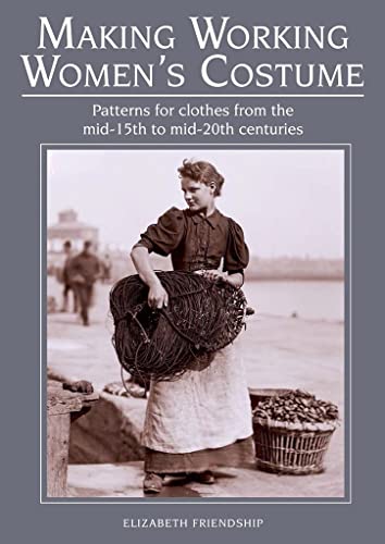 Book with sewing patterns for women's historical costumes, illustrated with diagrams and photographs.