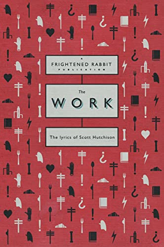 Book cover with red background featuring repeating icons and text reading The Work.