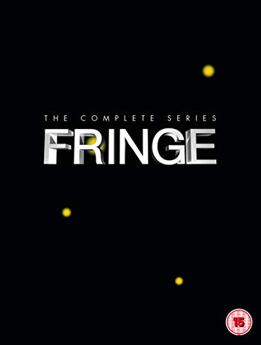 Black DVD cover for "Fringe: The Complete Series" with silver text.