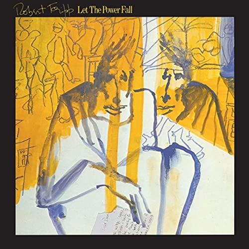 Robert Fripp album cover: abstract yellow and blue figures sketched on white.