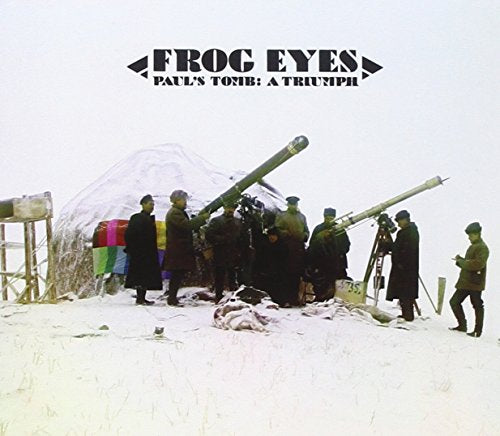 Album cover: snowy landscape with figures and artillery, titled "Frog Eyes.