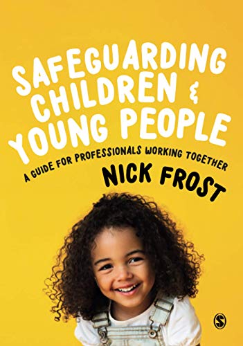 Yellow book cover with child’s face, title: “Safeguarding Children & Young People.”