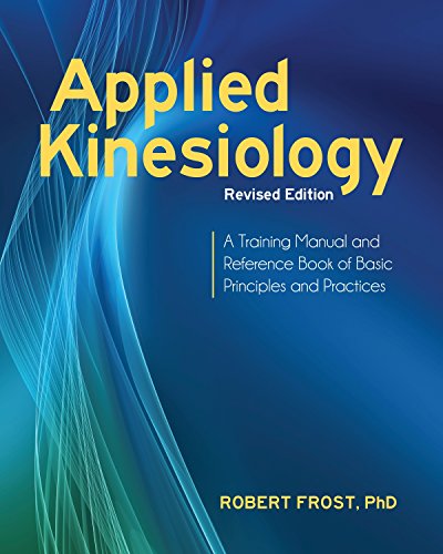 Book cover for “Applied Kinesiology” with blue and white abstract design.