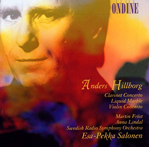 CD cover featuring a portrait of Anders Hillborg with musical titles.