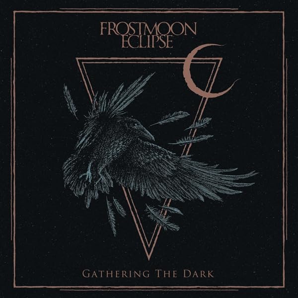 Black and copper album cover featuring a raven within a triangle.