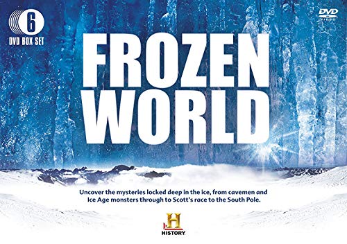 DVD cover for "Frozen World" documentary series, icy blue and white tones.
