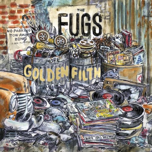 Album cover for The Fugs’ “More Golden Filth” with painted collage imagery.