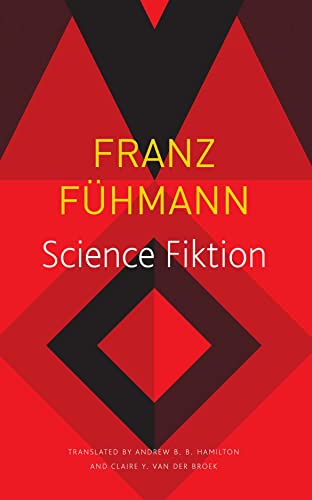 Red and black book cover with the title "Science Fiktion" by Franz Fuhmann.