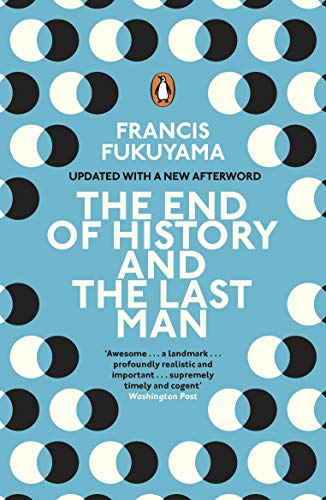 Book cover with red text on a black background reading The End of History.