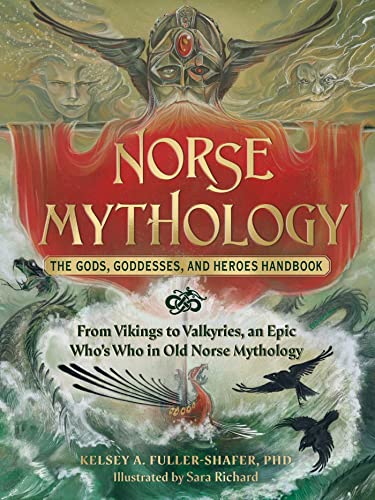 Book cover featuring a winged helmeted figure, a Viking ship, and ravens in waves.