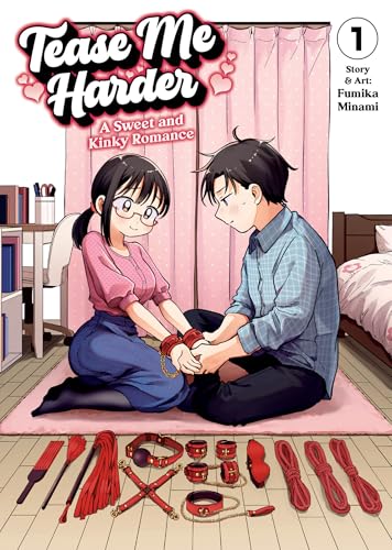 Manga cover: two people kneeling, hands tied, with red BDSM implements below.