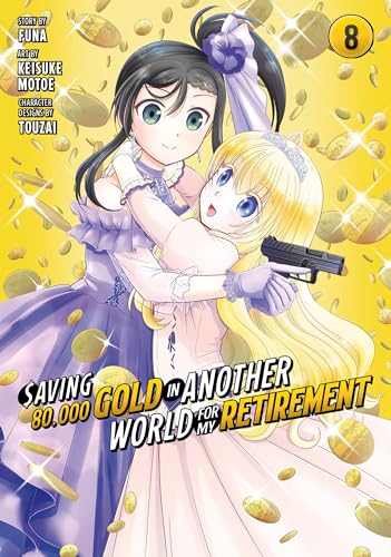 Manga volume 8 cover with two young women, one holding a handgun.