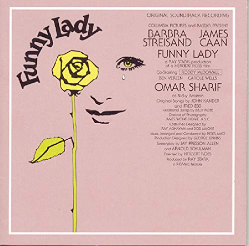 CD cover for "Funny Lady" soundtrack featuring Barbra Streisand and a yellow rose.