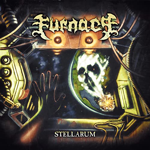 CD cover for “Stellarum” by Furnace, featuring a skull in space.