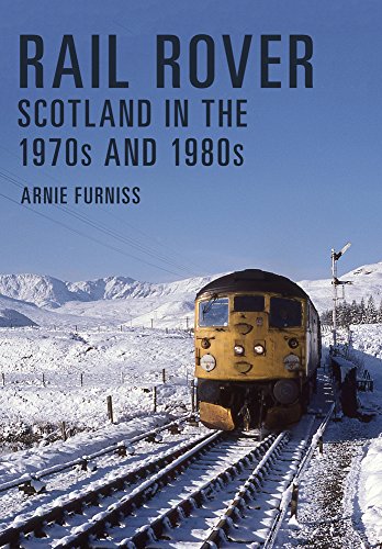 Book cover: yellow diesel locomotive in snowy Scottish Highlands.