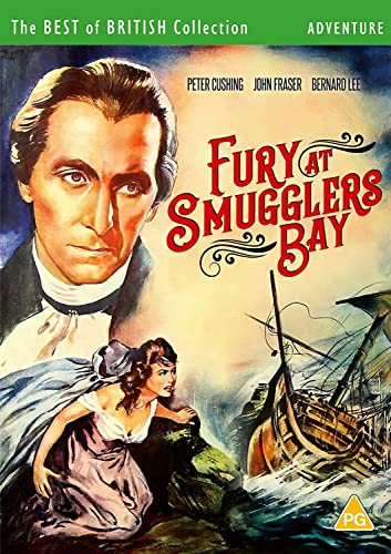 Fury At Smugglers Bay" DVD cover featuring a man, woman, and sailing ship.