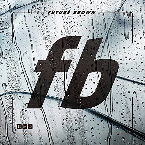 "Album cover with 'fb' logo on a wet surface with water droplets."