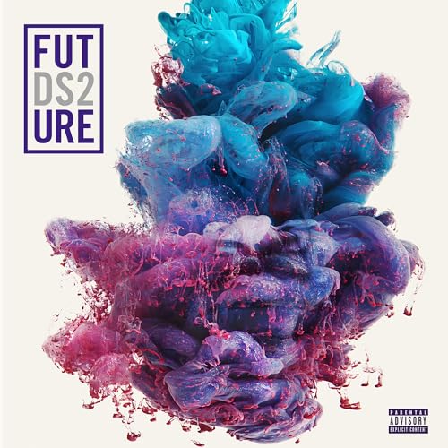Album cover for Future’s DS2, with abstract blue and pink ink swirls.