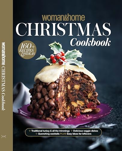 Woman&Home Christmas Cookbook cover featuring a slice of Christmas pudding.