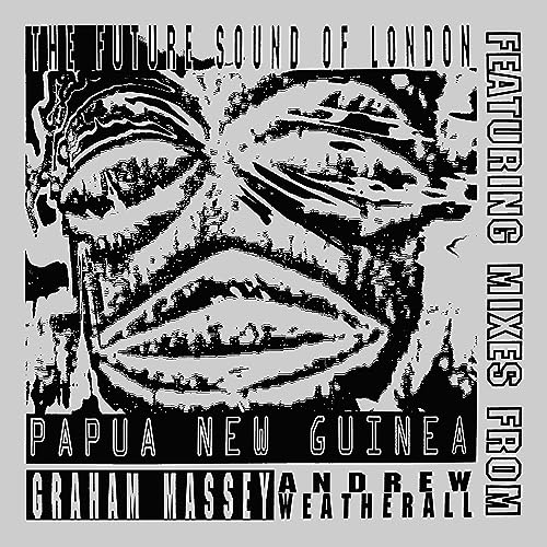 Vinyl record cover for The Future Sound of London’s “Papua New Guinea.”