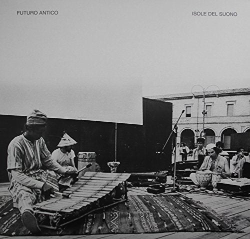 Black and white vinyl record cover depicting musicians with traditional instruments.