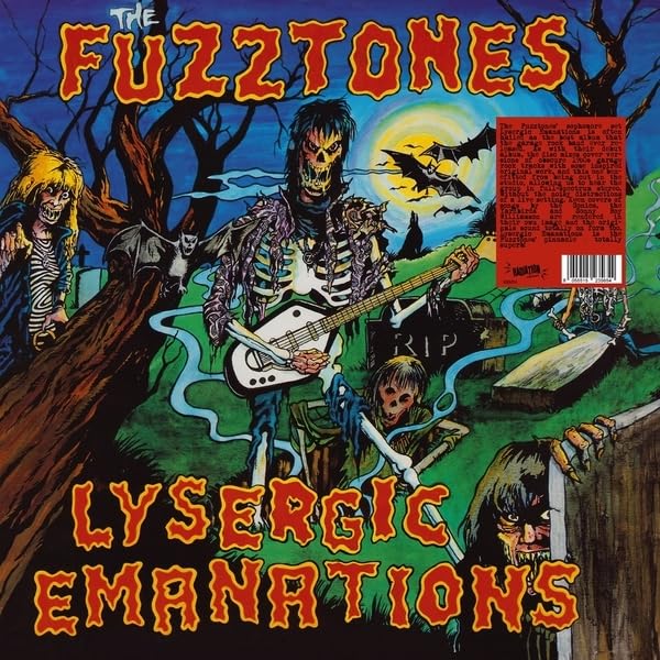 Album cover for The Fuzztonesā āLysergic Emanationā featuring zombie musicians.
