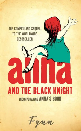 Book cover: girl falling backwards over red text, "Anna and the Black Knight".