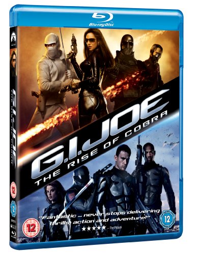 Blu-ray cover art for G.I. Joe: The Rise of Cobra featuring the main cast.