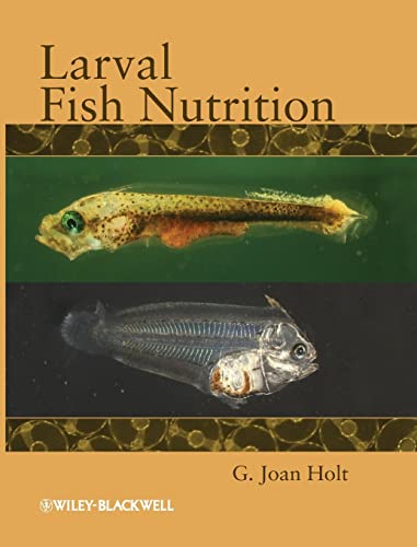 Book cover featuring larval fish images and the title "Larval Fish Nutrition".
