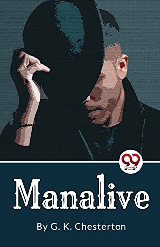 Book cover: illustrated man with hand covering face, title "Manalive".