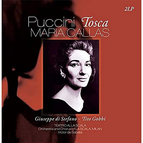 Record album cover featuring a portrait of opera singer Maria Callas.