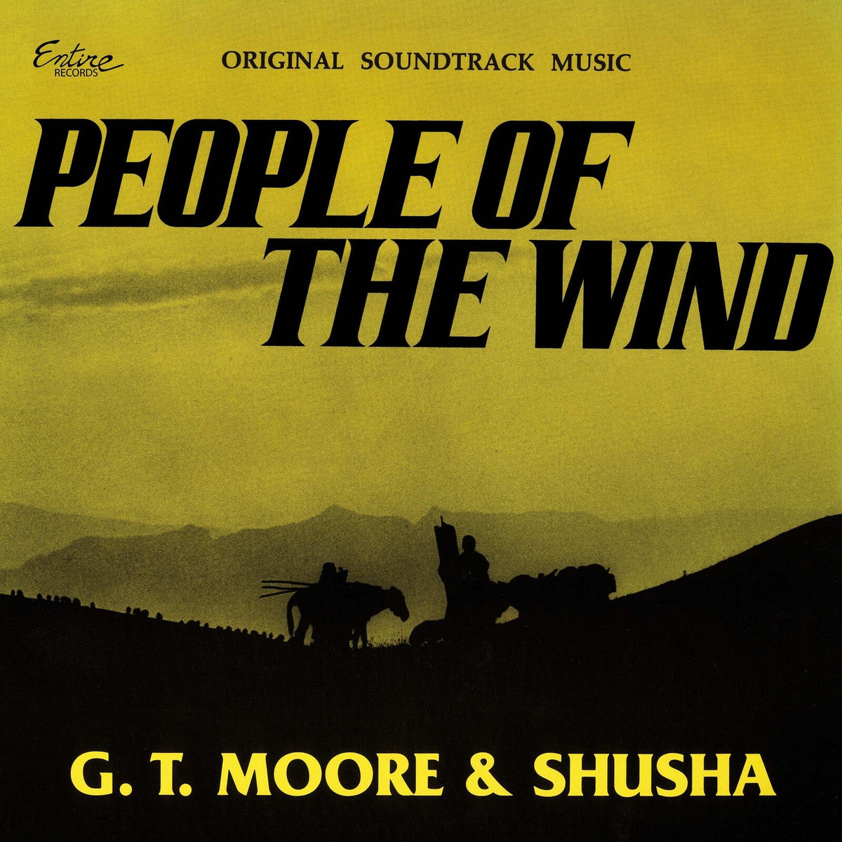 Vinyl record cover: "People Of The Wind" with silhouetted riders on a hill.