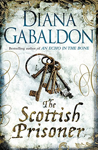 Book cover for The Scottish Prisoner by Diana Gabaldon featuring old keys on textured background.